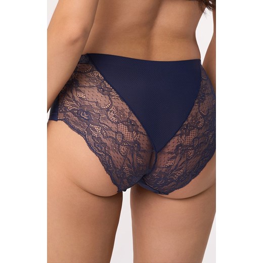 Granatowe figi damskie z wysokim stanem 2010, Kolor granatowy, Rozmiar S, Babell ze sklepu Intymna w kategorii Majtki damskie - zdjęcie 174914573
