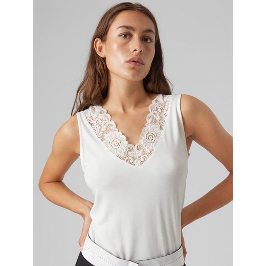 Vero Moda Top w kolorze białym Vero Moda M Limango Polska wyprzedaż