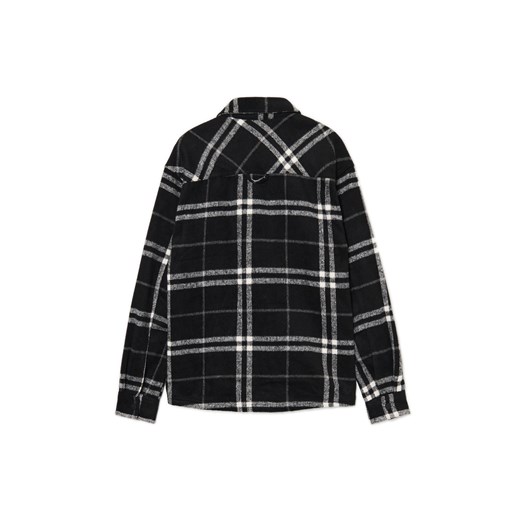 Cropp - Czarna flanelowa koszula z domieszką wełny - czarny Cropp XS Cropp