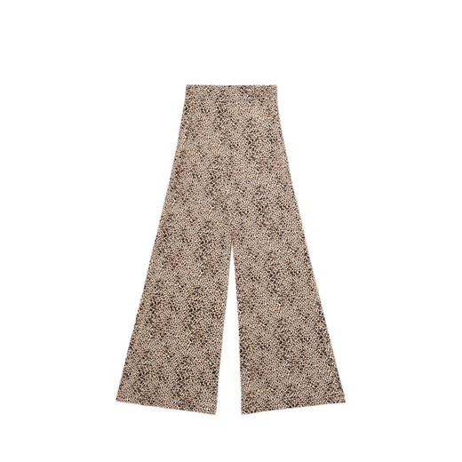 Cropp - Spodnie flare w panterkę - wielobarwny ze sklepu Cropp w kategorii Spodnie damskie - zdjęcie 174925013