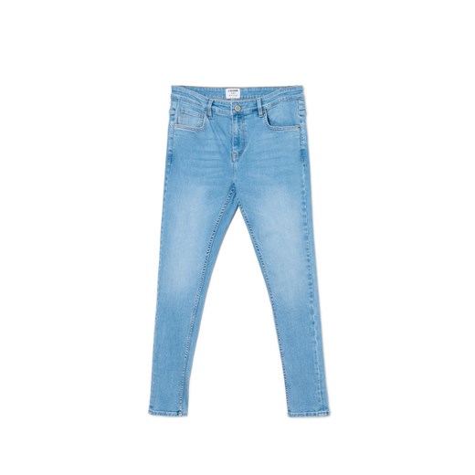 Cropp - Jasnoniebieskie jeansy skinny - niebieski ze sklepu Cropp w kategorii Jeansy męskie - zdjęcie 174925042