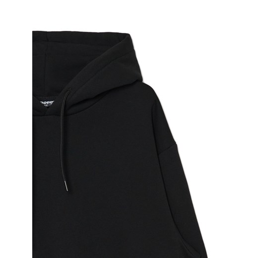 Cropp - Czarna bluza regular z kapturem - czarny Cropp S Cropp