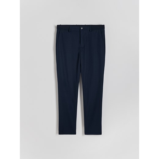 Reserved - Gładkie spodnie chino slim - granatowy Reserved 38 Reserved