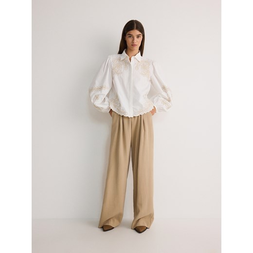 Reserved - Koszula z haftem - biały Reserved M Reserved