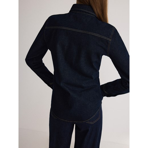 Reserved - Jeansowa koszula - granatowy Reserved XS Reserved