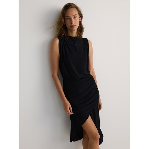 Reserved - Sukienka midi - czarny ze sklepu Reserved w kategorii Sukienki - zdjęcie 174926673