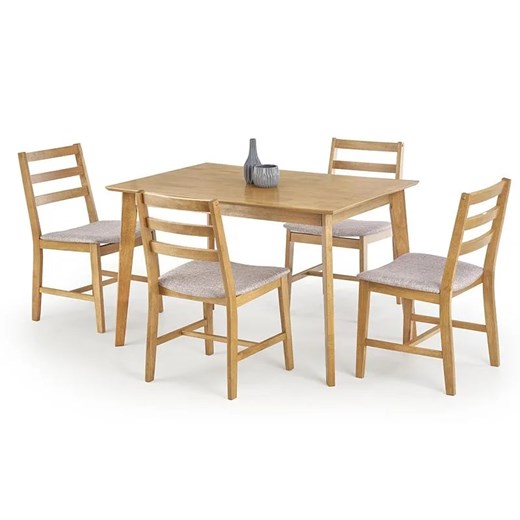 Zestaw Stół Z Krzesłami Jasny Dąb D3-T03 ze sklepu Edinos.pl w kategorii Dom - zdjęcie 174929181