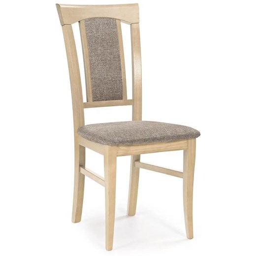Tapicerowane krzesło drewniane dąb sonoma - Rumer Elior One Size Edinos.pl