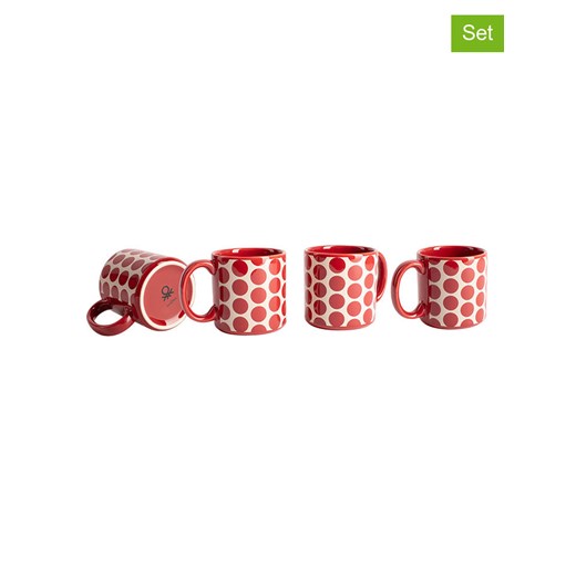 Benetton Kubki (4 szt.) w kolorze czerwonym - 360 ml ze sklepu Limango Polska w kategorii Dzbanki i zaparzacze - zdjęcie 174930692
