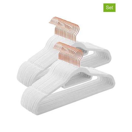 Songmics Wieszaki (50 szt.) w kolorze różowozłoto-białym na ubrania - 43,5 x Songmics onesize promocja Limango Polska