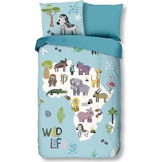 Good Morning Komplet pościeli &quot;Wildlife&quot; w kolorze niebieskim ze sklepu Limango Polska w kategorii Pościel dziecięca - zdjęcie 174931202