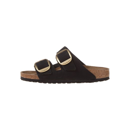 Birkenstock Skórzane klapki "Arizona Big Buckle" w kolorze czarnym 40 Limango Polska wyprzedaż