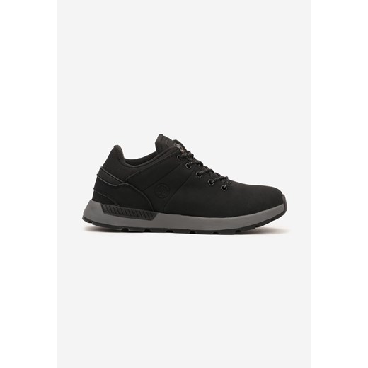 Czarno-Szare Buty Sportowe z Ozdobnymi Przeszyciami Zailuna ze sklepu born2be.pl w kategorii Buty sportowe męskie - zdjęcie 174939290
