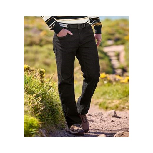 Wygodne, czarne jeansy regular ze stretchem ze sklepu Atlas For Men w kategorii Jeansy męskie - zdjęcie 174939320