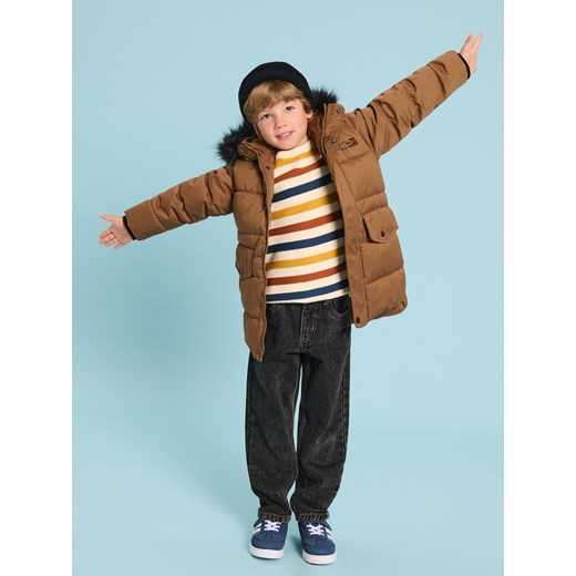 Sinsay - Płaszcz z kapturem - beżowy Sinsay 116 Sinsay