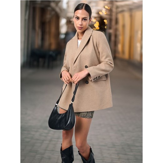 Sinsay - Płaszcz - beżowy Sinsay XS Sinsay