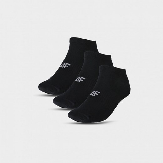 Damskie skarpetki niskie (3-pack) 4F 4FWMM00USOCF276 - czarne ze sklepu Sportstylestory.com w kategorii Skarpetki damskie - zdjęcie 174942531