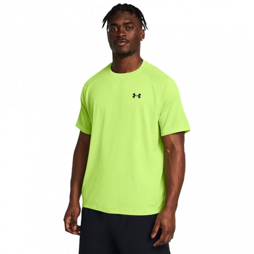 Męska koszulka treningowa Under Armour UA Tech Textured SS - zielona ze sklepu Sportstylestory.com w kategorii T-shirty męskie - zdjęcie 174942581