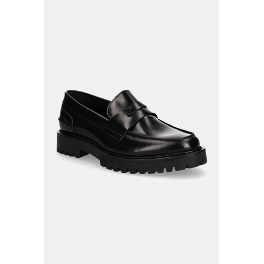 GARMENT PROJECT mokasyny skórzane Aaron Penny Loafer męskie kolor czarny GPF2588 ze sklepu ANSWEAR.com w kategorii Mokasyny męskie - zdjęcie 174944082
