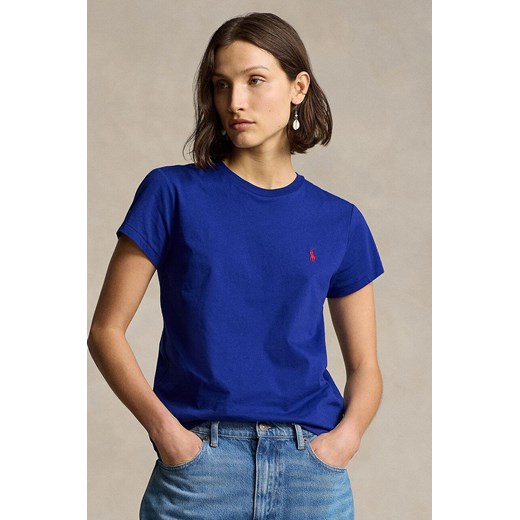Polo Ralph Lauren t-shirt bawełniany damski kolor turkusowy 211898698 ze sklepu ANSWEAR.com w kategorii Bluzki damskie - zdjęcie 174944391