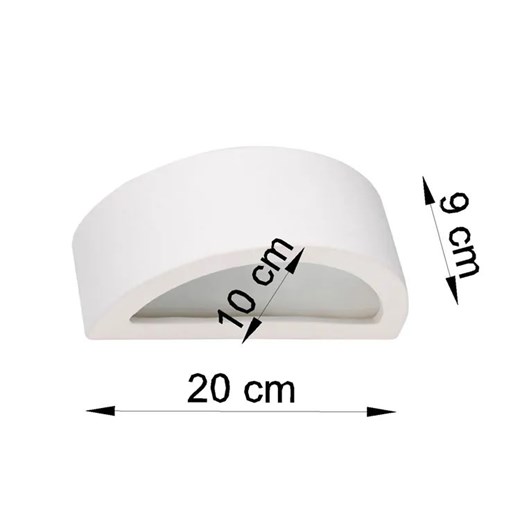 Biały ceramiczny minimalistyczny kinkiet - A617-Etin Lumes One Size Edinos.pl