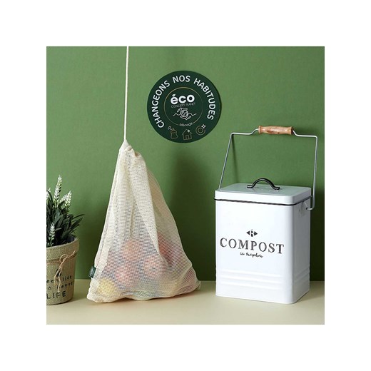 Garden Spirit Pojemnik w kolorze białym na kompost - 5 l Garden Spirit onesize promocyjna cena Limango Polska