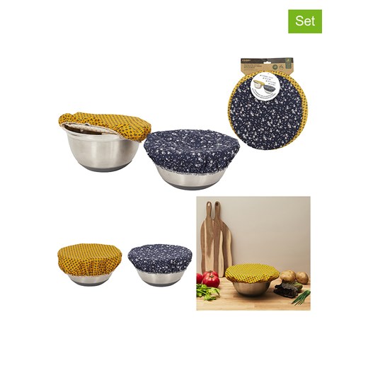 COOK CONCEPT Osłonki (2 szt.) w kolorze żółtym i niebieskim - Ø 32 cm ze sklepu Limango Polska w kategorii Akcesoria kuchenne - zdjęcie 174945594