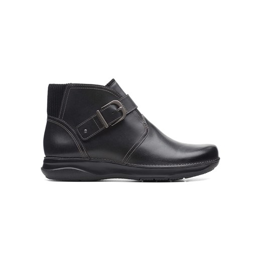 Clarks Skórzane botki &quot;Appley Mid&quot; w kolorze czarnym ze sklepu Limango Polska w kategorii Botki - zdjęcie 174946264
