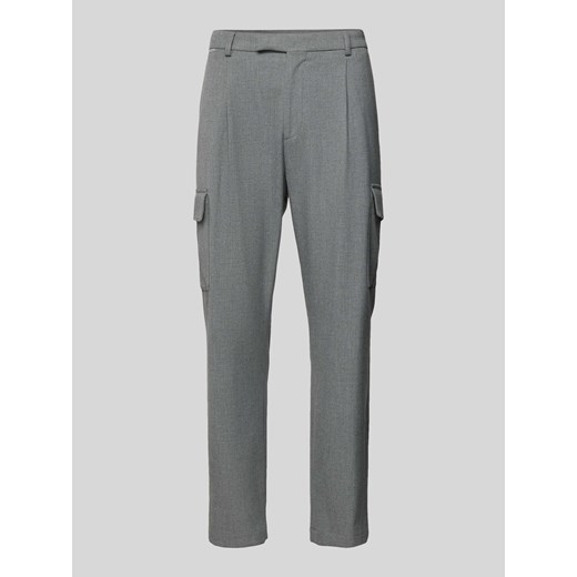 Spodnie do garnituru o kroju slim fit z kieszeniami cargo ze sklepu Peek&Cloppenburg  w kategorii Spodnie męskie - zdjęcie 174951470