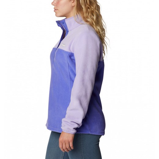 Damski polar nierozpinany bez kaptura COLUMBIA Benton Spring Half Snap Pullover - fioletowy ze sklepu Sportstylestory.com w kategorii Bluzy damskie - zdjęcie 174952753