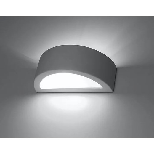 Biały ceramiczny półokrągły kinkiet - A618-Etin Lumes One Size Edinos.pl