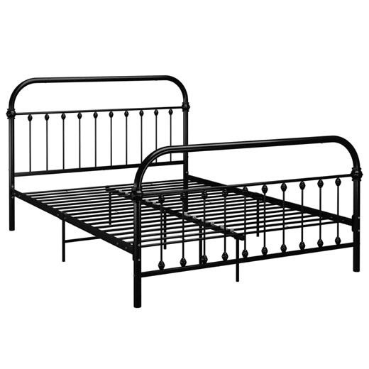 Czarne metalowe łózko 160x200 cm P6-K71 ze sklepu Edinos.pl w kategorii Łóżka i materace - zdjęcie 174953371