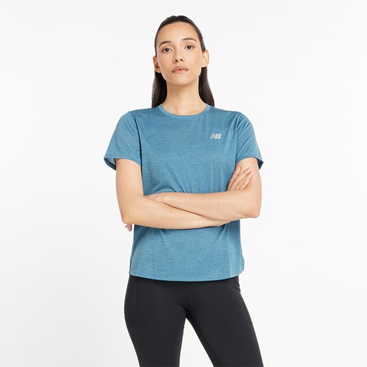 Koszulka damska New Balance WT41253TUM – niebieska ze sklepu New Balance Poland w kategorii Bluzki damskie - zdjęcie 174953910