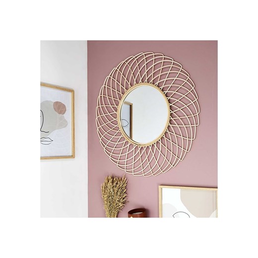 Ethnical Life Lustro ścienne w kolorze złotym - Ø 90 cm ze sklepu Limango Polska w kategorii Lustra - zdjęcie 174954342