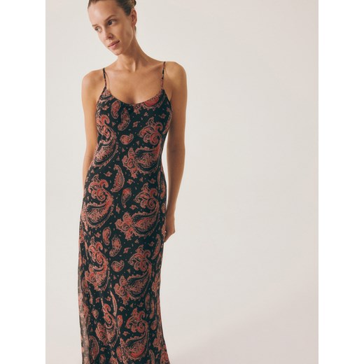 Sukienka Reserved na ramiączkach tkaninowa prosta 