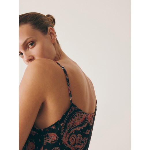 Sukienka Reserved maxi tkaninowa 