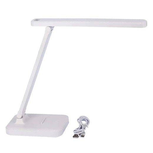 Biała Lampka Na Biurko Z Uchwytem Na Telefon Led C7-E29 ze sklepu Edinos.pl w kategorii Lampy stołowe - zdjęcie 174956781