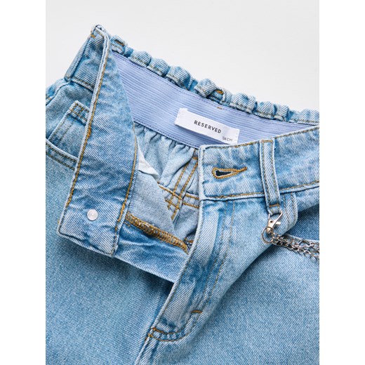 Reserved - Jeansy jogger cargo z łańcuchem - niebieski Reserved 116 (5-6 lat) Reserved