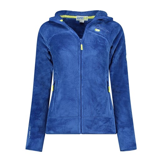 Canadian Peak Kurtka polarowa "Upaloodeak" w kolorze niebieskim - id: 15979124 - marki Canadian Peak - 174959264 Canadian Peak Kurtka polarowa "Upaloodeak" w kolorze niebieskim ze sklepu Limango Polska w kategorii Bluzy damskie - zdjęcie 174959264