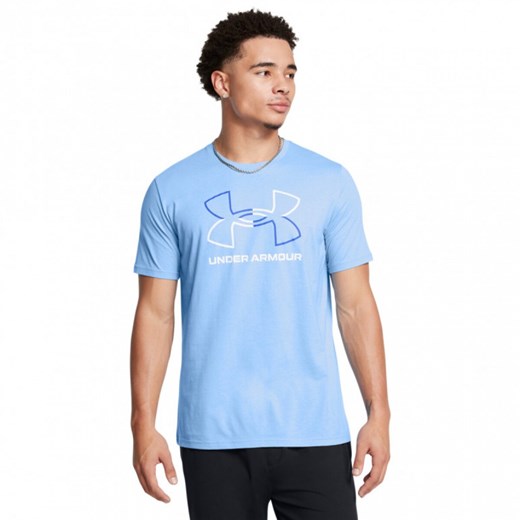 Męski t-shirt z nadrukiem Under Armour UA Gl Foundation Update Ss - niebieski ze sklepu Sportstylestory.com w kategorii T-shirty męskie - zdjęcie 174959882