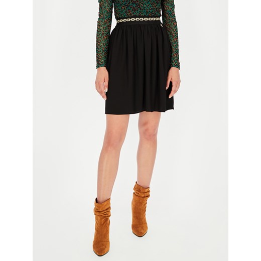 Czarna spódnica mini z ozdobną gumką L'AF Flezja ze sklepu Eye For Fashion w kategorii Spódnice - zdjęcie 174959924