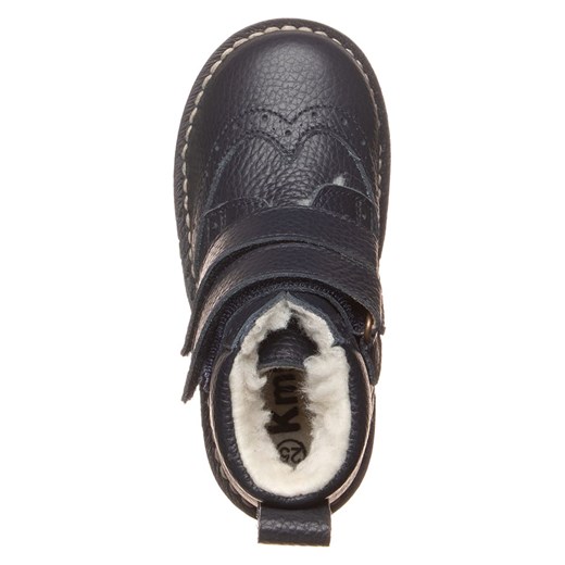 Czarne buty zimowe dziecięce Kmins na rzepy jesienne 