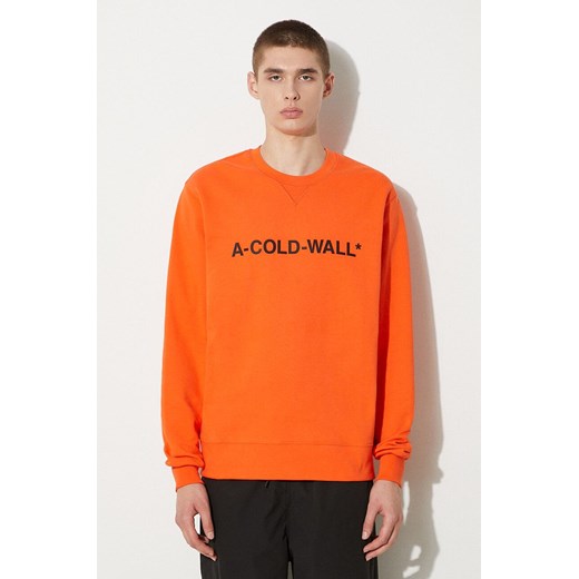 A-COLD-WALL* bluza bawełniana Essential Logo Crewneck męska kolor pomarańczowy z A-cold-wall* L PRM