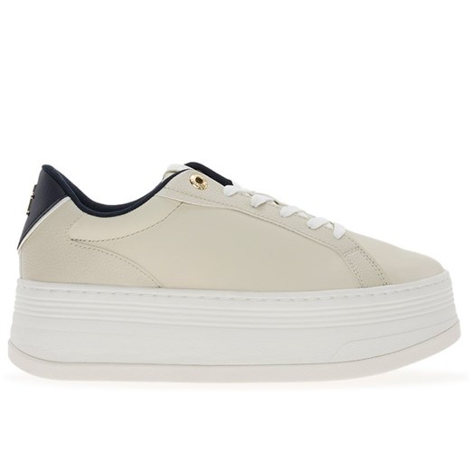 Buty Tommy Jeans Platform Sneaker Triangle FW0FW08115-ACG - beżowe ze sklepu streetstyle24.pl w kategorii Buty sportowe damskie - zdjęcie 174971561