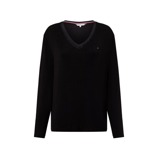 Tommy Hilfiger Damska koszulka do piżamy Kobiety Modal czarny jednolity ze sklepu vangraaf w kategorii Piżamy damskie - zdjęcie 174971920