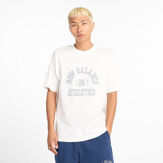 Koszulka męska New Balance MT43504SST – biała ze sklepu New Balance Poland w kategorii T-shirty męskie - zdjęcie 174976804