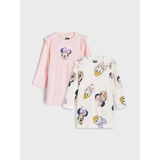 Sinsay - Sukienka Myszka Minnie 2 pack - różowy Sinsay 92 Sinsay