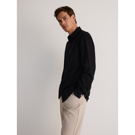 Reserved - Koszula slim z bawełny egipskiej - czarny Reserved M Reserved
