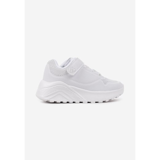 Białe Buty Sportowe Sneakersy na Grubej Piankowej Podeszwie Zapinane na Rzep Elorisea ze sklepu born2be.pl w kategorii Buty sportowe dziecięce - zdjęcie 174979492