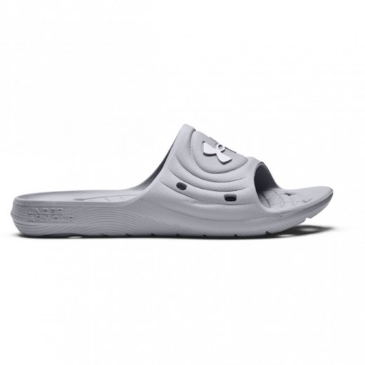 Męskie klapki UNDER ARMOUR Locker IV SL - szare ze sklepu Sportstylestory.com w kategorii Klapki męskie - zdjęcie 174979541